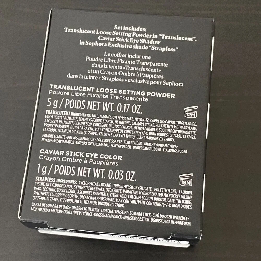 Laura Mercier Set: Translucent Loose Setting Powder and Caviar Eyeshadow Stick